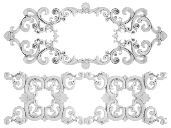 Beyaz beyaz bir arka plan üzerinde süs. İzole