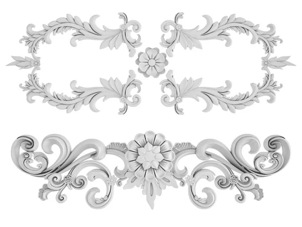 Beyaz beyaz bir arka plan üzerinde süs. İzole