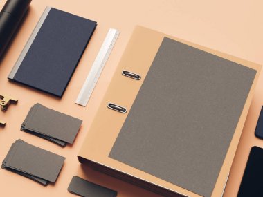 Kimlik marka için şablon. 3D çizim