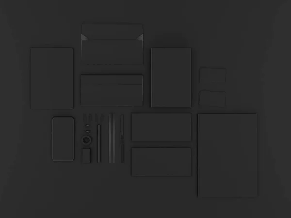 Набір чорних глузувань. 3D ілюстрація — стокове фото