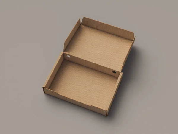 Cardboard box. Mock Up. 3D illustration — Stock Photo, Image