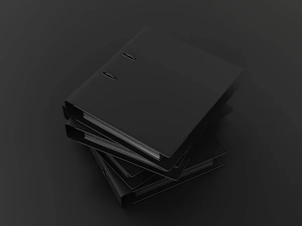 Um par de mocas pretas. Ilustração 3D — Fotografia de Stock