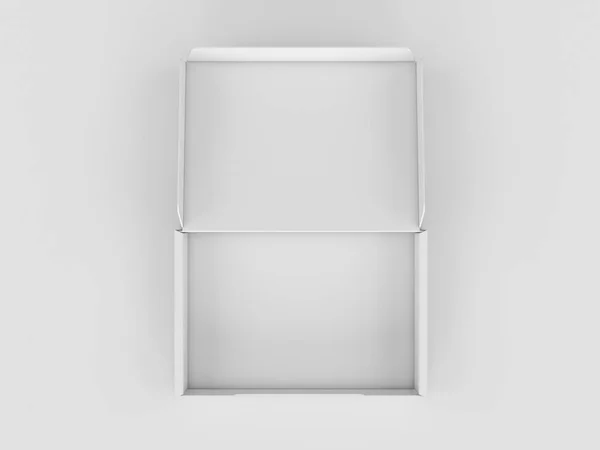 Weißer Karton. Attrappe. 3D-Illustration — Stockfoto