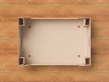 Karton kutu. Kadar alay et. 3D çizim