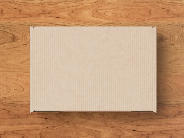 Κουτί από χαρτόνι. Mock Up. 3D απεικόνιση — Φωτογραφία Αρχείου
