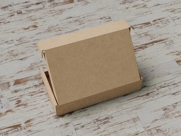 Cardboard box. Mock Up. 3D illustration — Stock Photo, Image