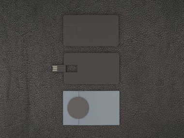 İleti örneği mockup sahne marka. 3D çizim