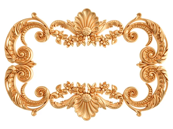 Золотий орнамент на білому тлі. Ізольовані — стокове фото