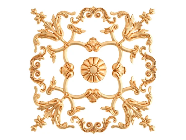 Gold ornament on a white background. Isolated — Stock Photo, Image