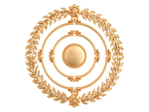 Gold ornament on a white background. Isolated — Stock Photo, Image