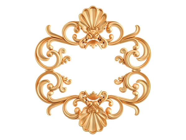 Gold ornament on a white background. Isolated — Stock Photo, Image
