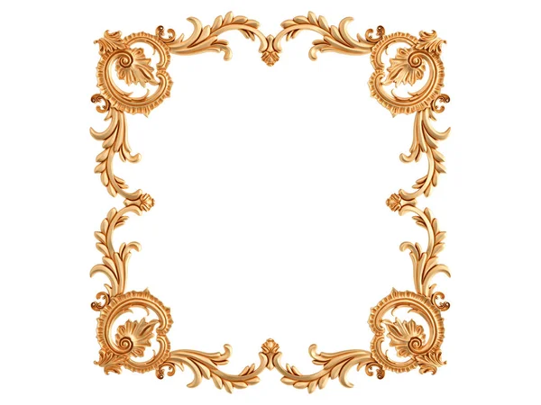 Ornamento de ouro em um fundo branco. Isolados — Fotografia de Stock