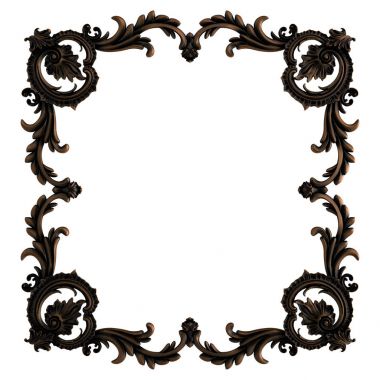 Beyaz bir arka plan üzerinde süsleme bronz. İzole