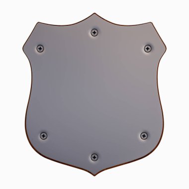 Metal plaka beyaz arka plan, gümüş izole