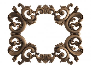 Beyaz bir arka plan üzerinde süsleme bronz. İzole