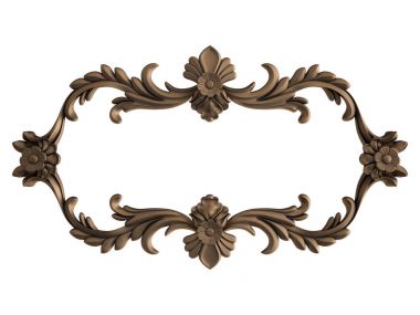 Beyaz bir arka plan üzerinde süsleme bronz. İzole