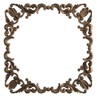 Beyaz bir arka plan üzerinde süsleme bronz. İzole