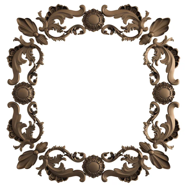 Ornamento Bronzo su sfondo bianco. Isolato — Foto Stock