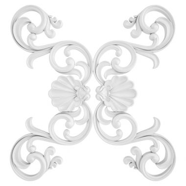 Beyaz beyaz bir arka plan üzerinde süs. İzole