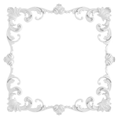 Beyaz beyaz bir arka plan üzerinde süs. İzole