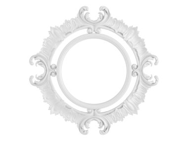 Beyaz beyaz bir arka plan üzerinde süs. İzole