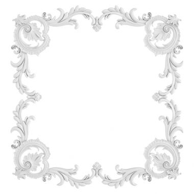 Beyaz beyaz bir arka plan üzerinde süs. İzole