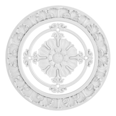 Beyaz beyaz bir arka plan üzerinde süs. İzole