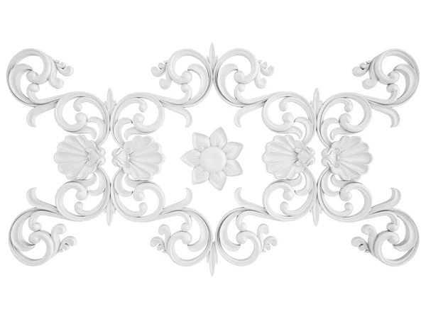 Белый орнамент на белом фоне. Isolated — стоковое фото