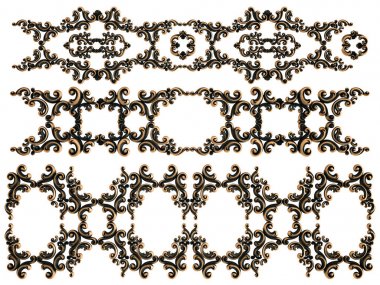 Beyaz bir arka plan üzerinde bronz süs. İzole