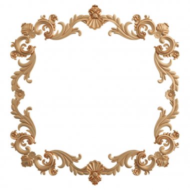 Altın Çerçeve beyaz zemin üzerinde. İzole