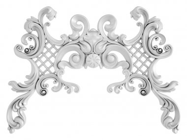 Beyaz beyaz bir arka plan üzerinde süs. İzole