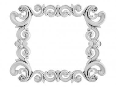 Beyaz beyaz bir arka plan üzerinde süs. İzole