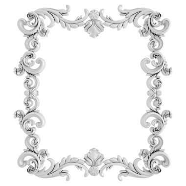 Beyaz beyaz bir arka plan üzerinde süs. İzole