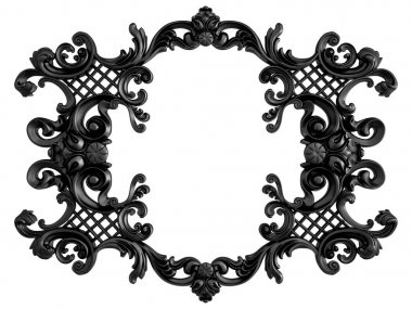 Siyah beyaz bir arka plan üzerinde süs. İzole