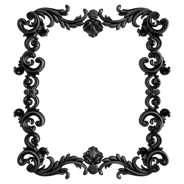 Black ornament on a white background. Isolated