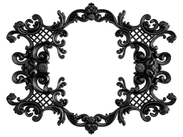 Czarny ornament na białym tle. Na białym tle — Zdjęcie stockowe