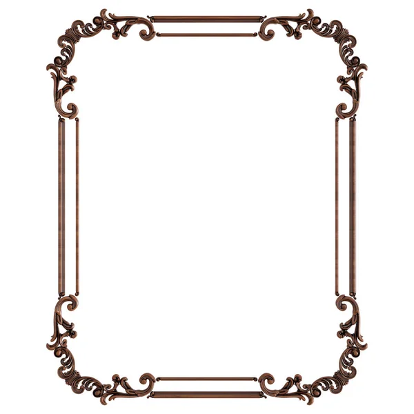 Houten ornament op een witte achtergrond. Geïsoleerd — Stockfoto