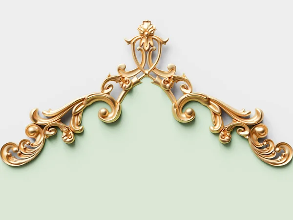 Tarjeta Vintage con decoración de adornos de oro — Foto de Stock