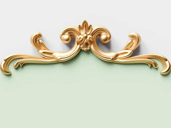 Carta vintage con ornamento in oro decorazione — Foto Stock