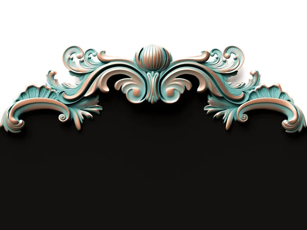 Cartão de bronze vintage com decoração de ornamento — Fotografia de Stock