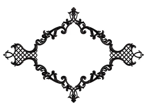 Чорний орнамент на білому тлі. Ізольовані — стокове фото