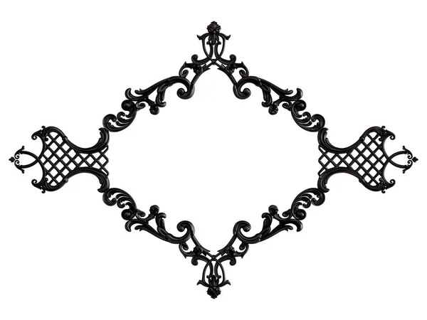 Ornamento preto em um fundo branco. Isolados — Fotografia de Stock