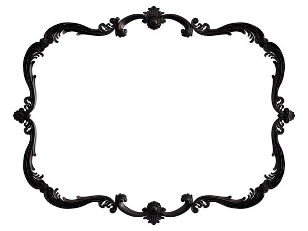 Black ornament on a white background. Isolated