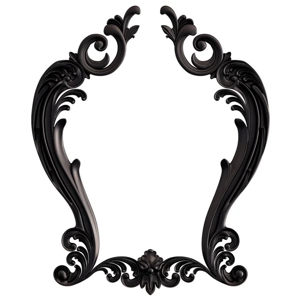 Siyah beyaz bir arka plan üzerinde süs. İzole