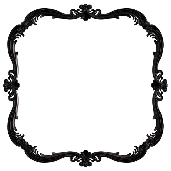 Ornamento preto em um fundo branco. Isolados — Fotografia de Stock