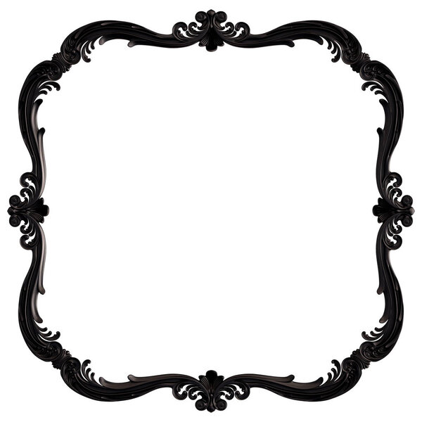 Black ornament on a white background. Isolated