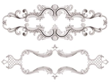 Beyaz beyaz bir arka plan üzerinde süs. İzole