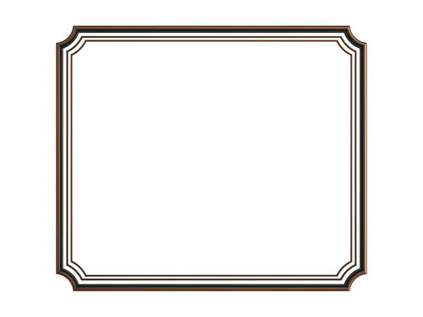 Kupferrahmen ornamentale Segmente nahtlose Muster auf weißem Hintergrund. Luxus-Schnitzdekoration. isolierter schwarzer Hintergrund. isoliert — Stockfoto