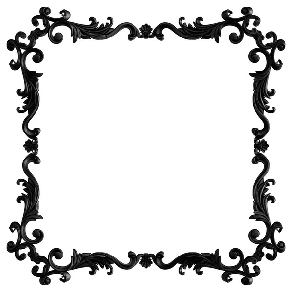 Ornamento Preto Fundo Branco Isolado Ilustração — Fotografia de Stock