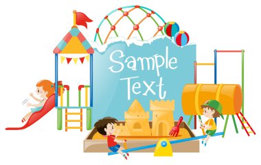 Kağıt şablon Çocuk Bahçesi ile